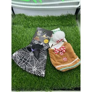 Lot Of 2 Glow Witch/Gingerbread Reptile‎ Costume For Bearded Dragons